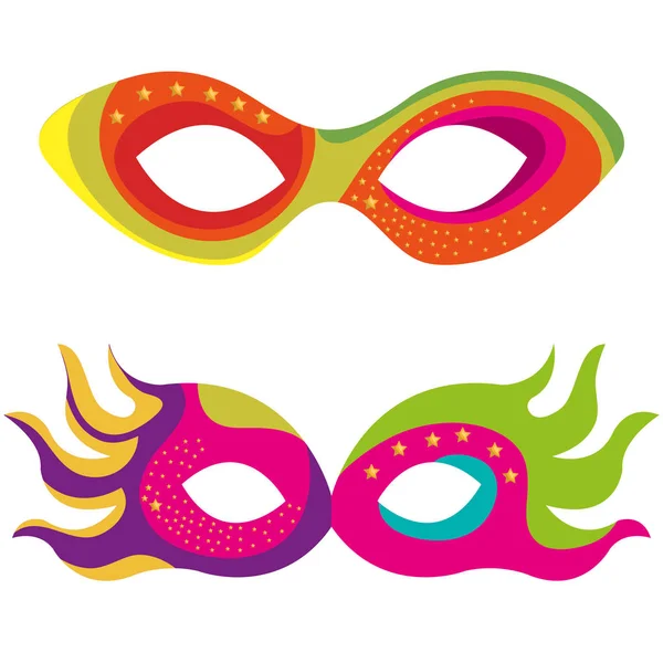 Maske karnaval kutlama simgesi — Stok Vektör