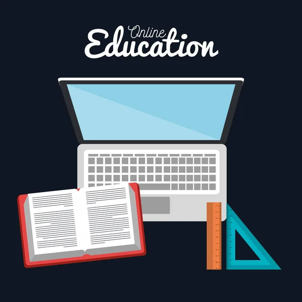 Educación en línea establecer iconos — Vector de stock