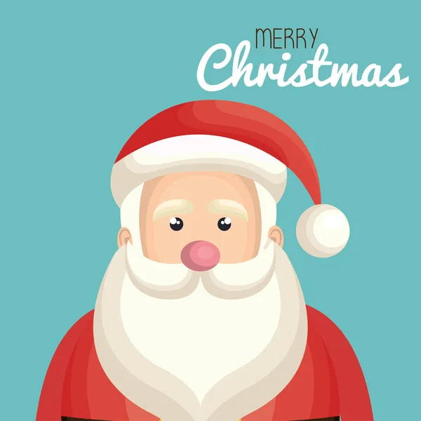 Happy merry christmas santa claus character — Stock Vector