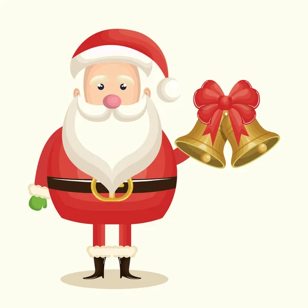 Feliz feliz feliz Navidad santa claus carácter — Vector de stock