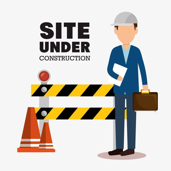 Site under construction-ikonen — Stock vektor