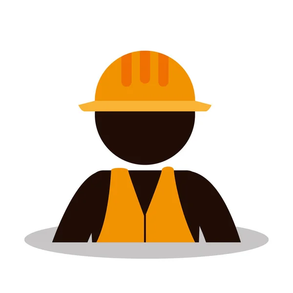 Travailleur construction avatar icône — Image vectorielle
