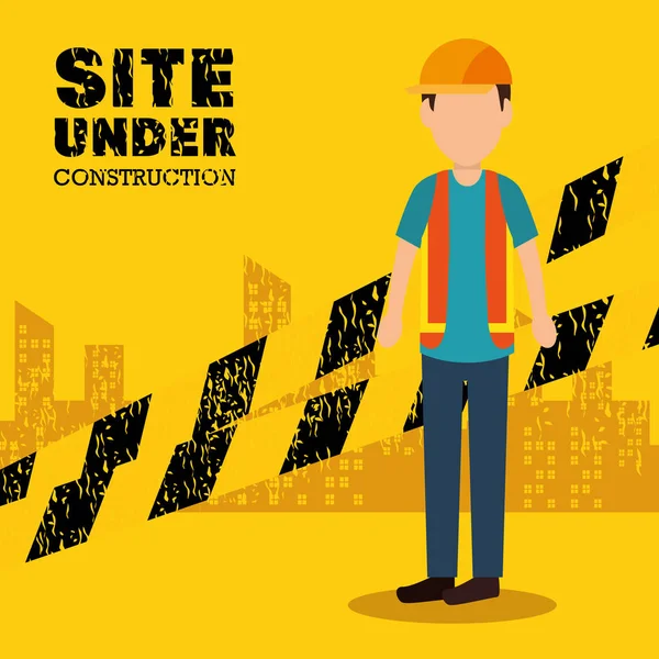 Site under construction icon — Stock Vector