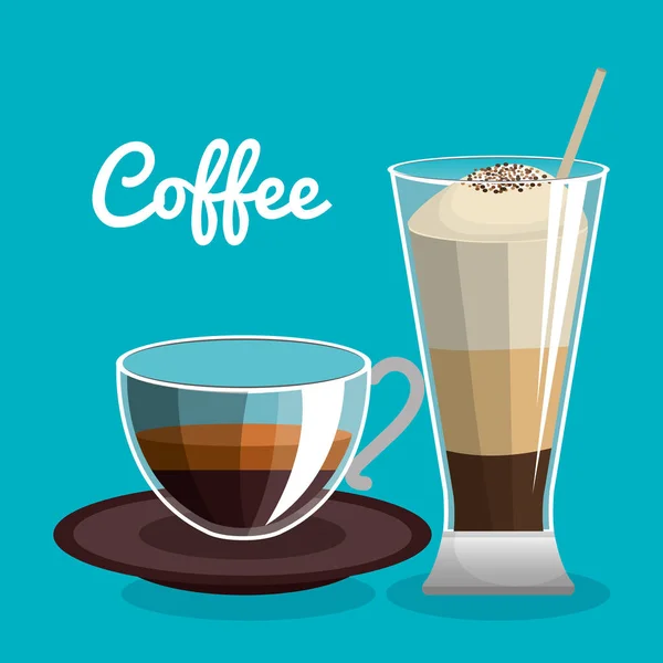 Deliciosos productos de cafetería — Vector de stock