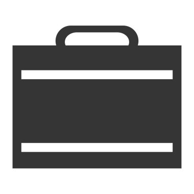 İş evrak çantası izole simgesi beyaz arka plan üzerinde