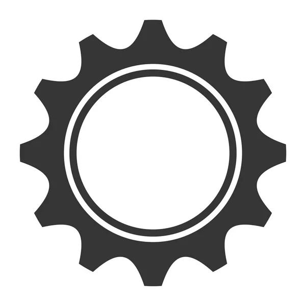 Vistuig, cog of wiel geïsoleerde pictogram — Stockvector