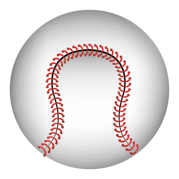 Béisbol bola aislado icono sobre fondo blanco — Archivo Imágenes Vectoriales