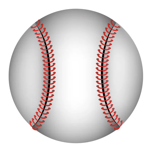 Baseballový míč izolované ikona bílé pozadí — Stockový vektor