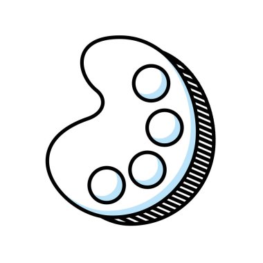 Palet boya izole simgesi