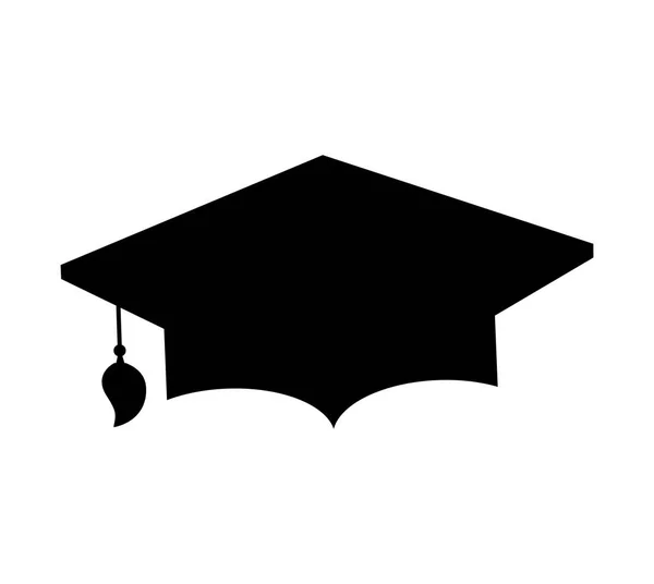 Hat graduation isolated icon — Stock Vector