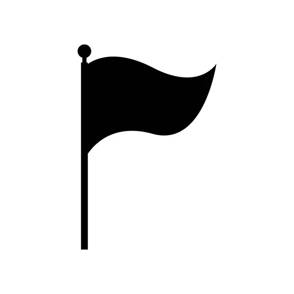 Flaga ikona na białym tle lokalizacji — Wektor stockowy
