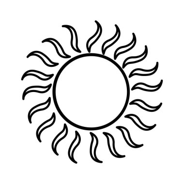 Yaz güneş izole simgesi