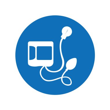 Kan basıncı ölçmek izole simgesi