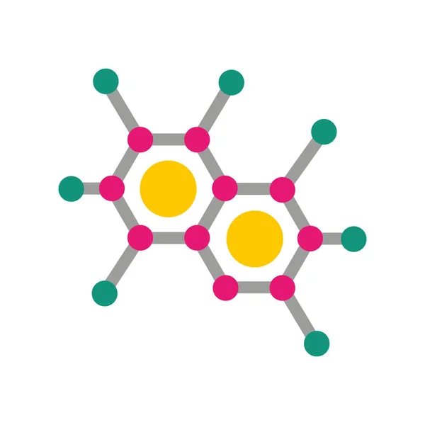 Estructura de la molécula icono aislado — Vector de stock