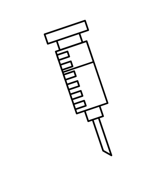 Seringue médicale icône isolée — Image vectorielle