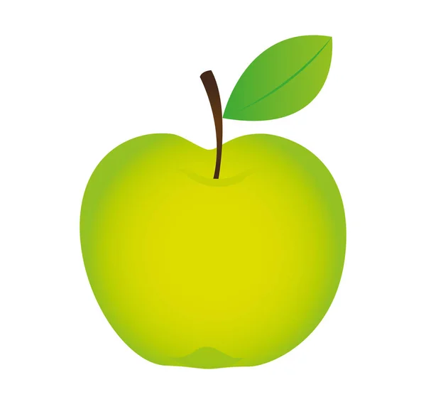 Appel vers fruit geïsoleerd pictogram — Stockvector
