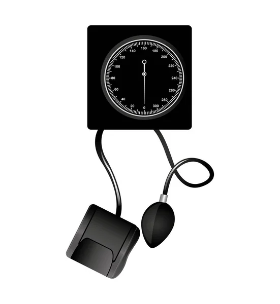 Manometr ciśnienia krwi ikona na białym tle — Wektor stockowy