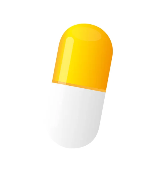 Capsule medical isolated icon — Stock Vector