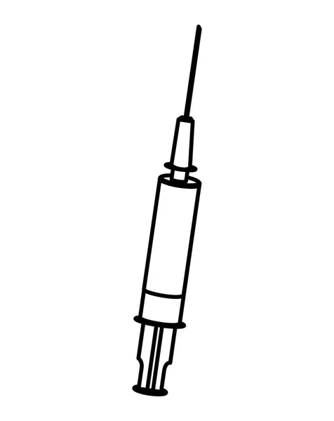 Siringa icona medica isolata — Vettoriale Stock