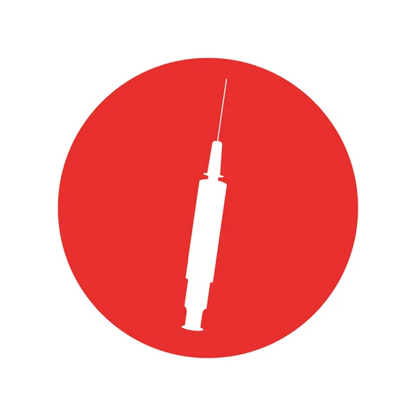 Syringe medical isolated icon — Stock Vector