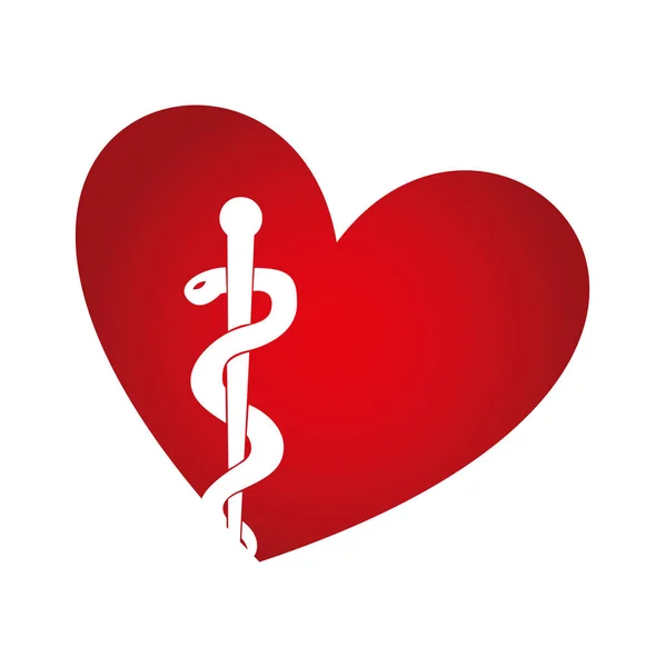 医療のシンボルと心 — ストックベクタ