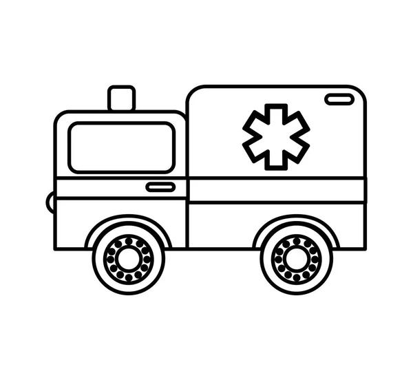 Ambulance medical vehicle icon — Stock Vector