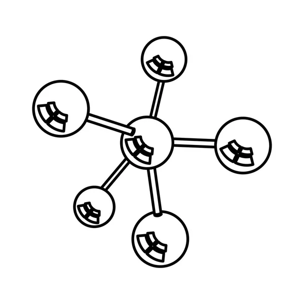 Estructura de la molécula icono aislado — Archivo Imágenes Vectoriales