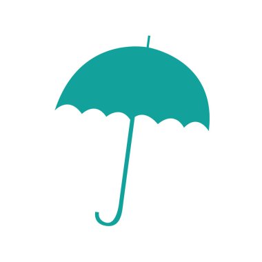 şemsiye siluet izole simgesi