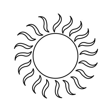 Yaz güneş izole simgesi