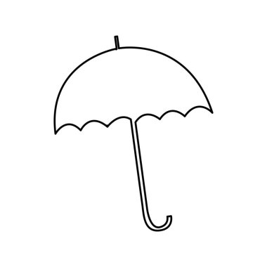 şemsiye siluet izole simgesi