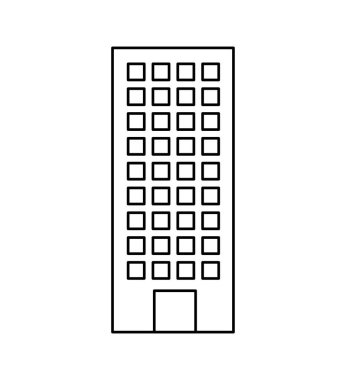 bina inşaat izole simgesi