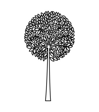 ağaç bitki siluet izole simgesi