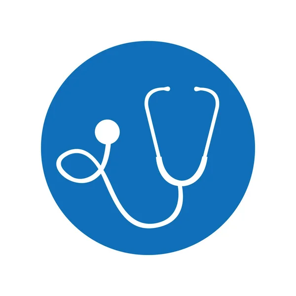 Stethoscope medical device icon — Stock Vector