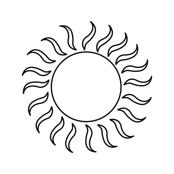 Μεμονωμένο εικονίδιο με τον ήλιο το καλοκαίρι — Διανυσματικό Αρχείο