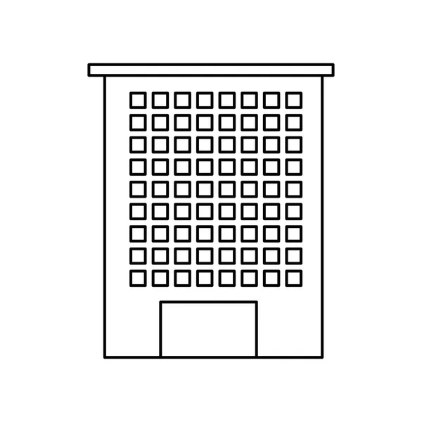 Bâtiment construction icône isolée — Image vectorielle