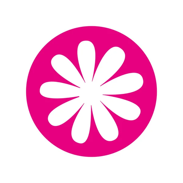 Kwiat na białym tle ikona — Wektor stockowy