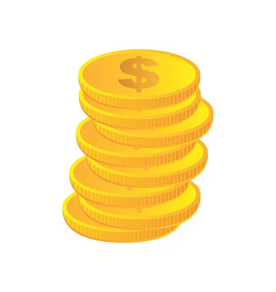 Coin money isolated icon — Stock Vector