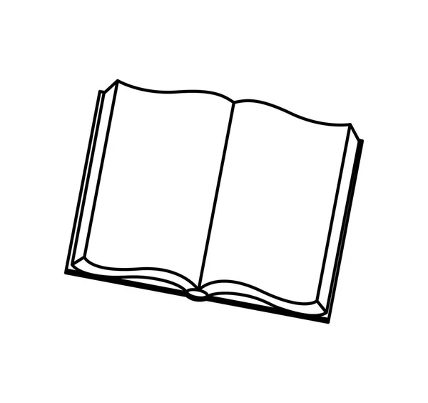 Libro escuela aislado icono — Vector de stock