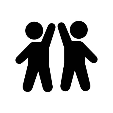 Takım çalışması iş adamları siluet simge