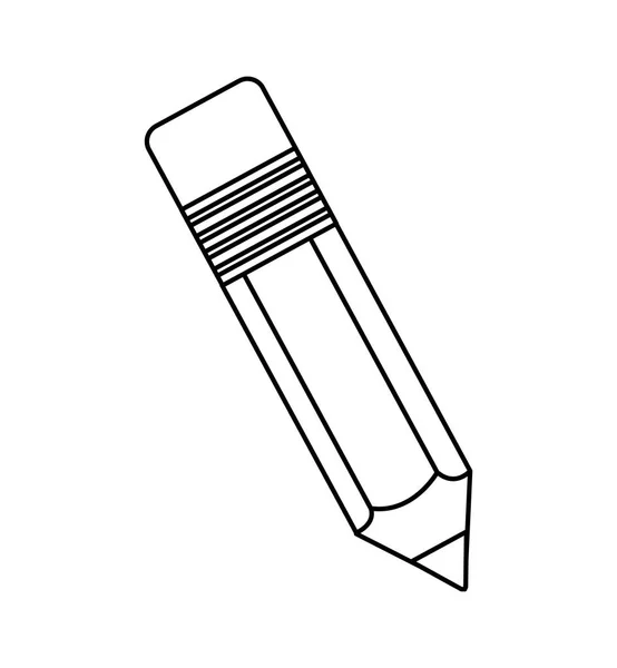 Pencil school supply isolated icon — Stock Vector