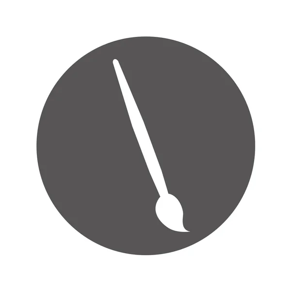 Verf penseel geïsoleerde pictogram — Stockvector