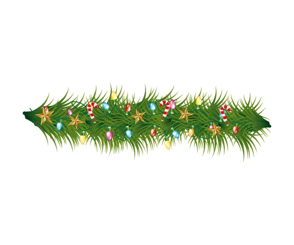 Christmas wreath decoration icon — Stock Vector