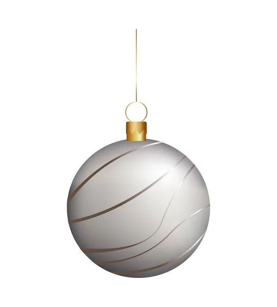 Χριστουγεννιάτικη μπάλα διακοσμητική εικονίδιο — Διανυσματικό Αρχείο