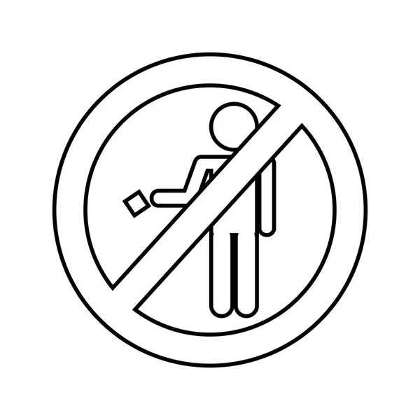 Prohibition sign isolated icon — Stock Vector