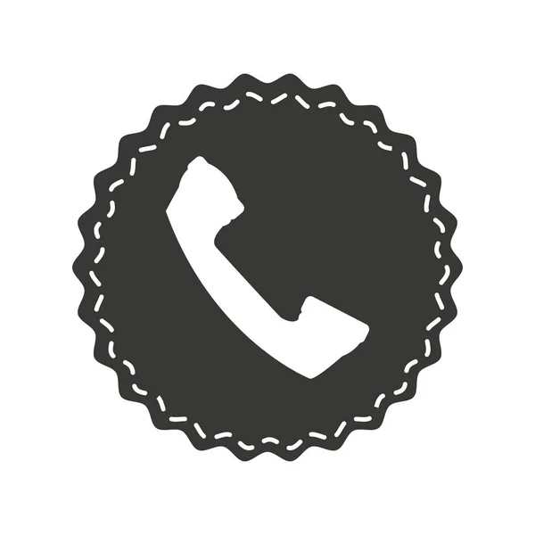 Telephone service isolated icon — Stock Vector