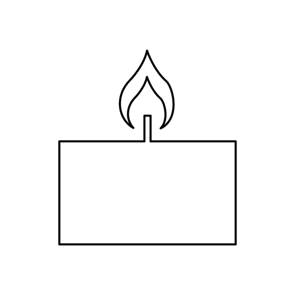 Candle flame spa isolated icon — Stock Vector