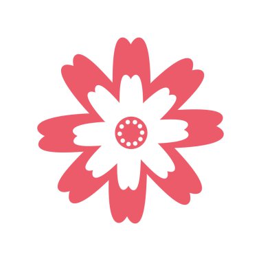 Sevimli çiçek izole simgesi