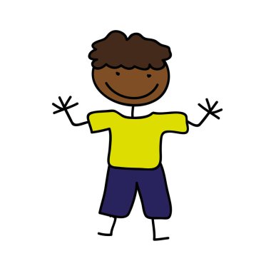 güzel bir çocuk çizim izole simgesi