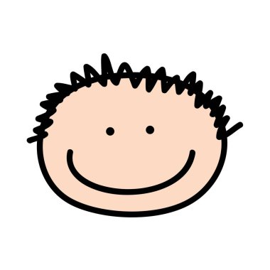 güzel bir çocuk çizim izole simgesi