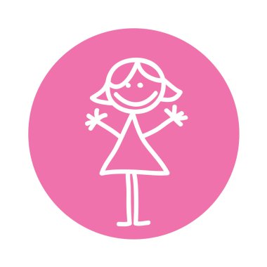 güzel bir çocuk çizim izole simgesi